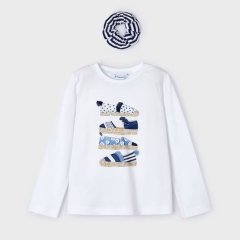 Футболка для девочки длинный рукав 6E, р.98 Белый Mayoral 3092