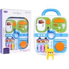 Игра бизиборд, дверь с замком, ксилофон, розетка+вилка QX-9308