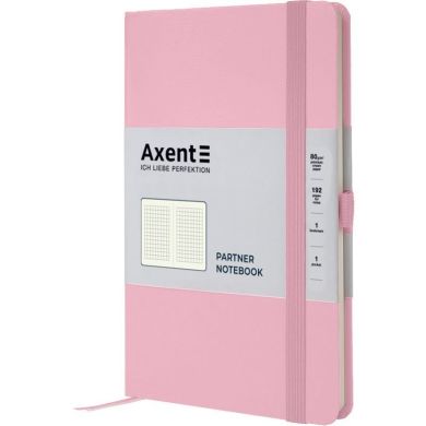 Книга записная Axent Partner, 96 листов, клетка, светло-розовая 8201-49-A