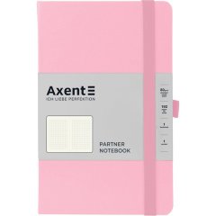Книга записна Axent Partner, 96 аркушів, клітинка, світло-рожева 8201-49-A