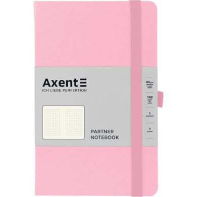Книга записная Axent Partner, 96 листов, клетка, светло-розовая 8201-49-A