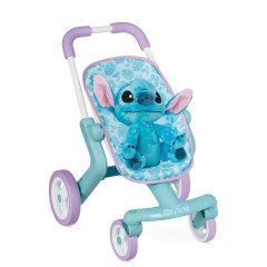 Коляска для куклы Стич. Прогулка с поворотными колесами и мягкой игрушкой, 18 мес.+ SMOBY TOYS 7600251225