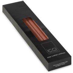 Конусна свічка тонка 10 шт. в уп, &Oslash; 1, 2 х 28 см, карамель, ICCI J01203