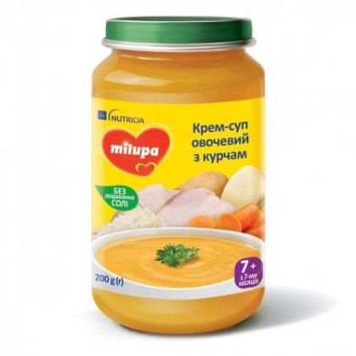 Суп Овощной суп с цыпленком для детей от 7 месяцев, Milupa 5900852045257