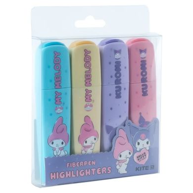 Маркер Highlighter, набір з 4-х кольорів, Kuromi Kite HK24-444