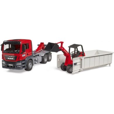 Набор игрушечный грузовик MAN TGS и мини-погрузчик Schaffer 2630 Bruder 03767