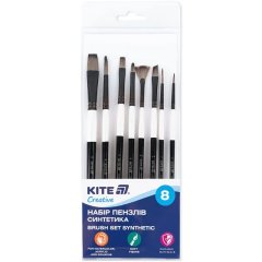 Набор из 8 кистей синтетика Creative K-331