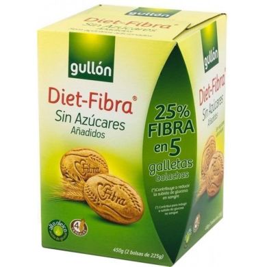Печенье Gullon «Diet Fibra» без сахара, зеленый, 450 г T3837