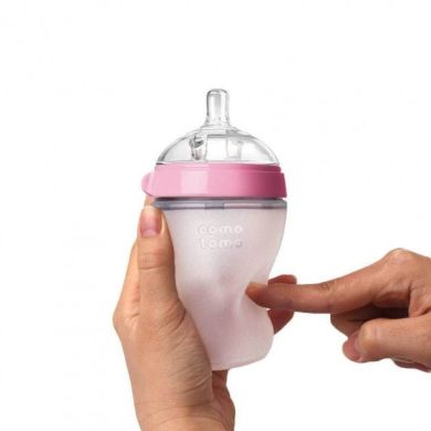 Пляшка для годування антиколькова Comotomo 250 мл Рожева 250P-EN, Рожевий