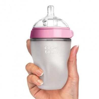 Бутылочка для кормления антиколиковая Comotomo 250 мл Розовая 250P-EN, Розовый