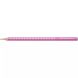 Простой карандаш Faber-Castell Grip Sparkle тригранный с блестками розовый 29366