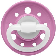 Пустышка круглая Вишенка Розовая (латекс) (от 0 до 6 месяцев),(1 шт) NIP 910082, Розовый