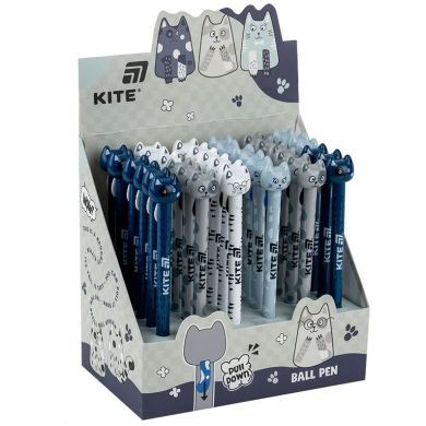 Ручка кулькова автоматична Funny cat, синя Kite K25-028-1