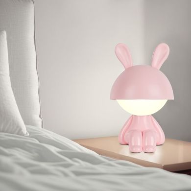 Світильник-нічник LED з акумулятором Cute Bunny, рожевий K25-316-1-2, Рожевий