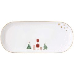 Поднос 34x15 см из фарфора в коробке LET IT SNOW POZZI MILANO 1344LSNO