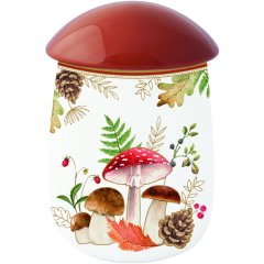 Банка с крышкой в ​​форме гриба из полипропилена &Oslash;12х19см AUTUMN BREEZE POZZI MILANO 2148AUB, 19