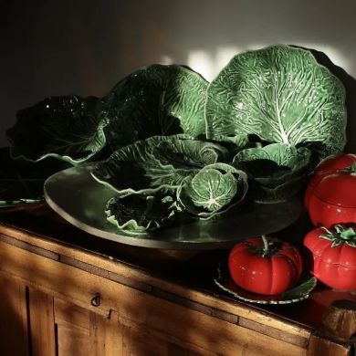 Блюдо среднее Cabbage зеленый, Bordallo Pinheiro 25 cm 65000590