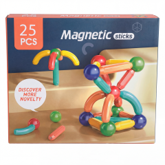 Детский магнитный конструктор 25 шт. магнитная сила стержня 3500 Гс A011Y