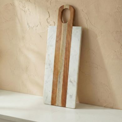 Доска Moa из мрамора и дерева, длинная 20x63x1.5 Be Home 38-03