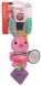 Іграшка м'яка навісна Infantino з прорізувачем Зайчик 005059I, Рожевий