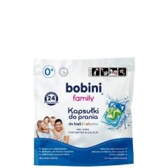 Капсулы для стирки белых и цветных вещей гипоаллергенные, 24 шт. - 0+ Bobini 5900931033489