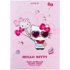 Картон цветной двусторонний (10 листов/10цв), А4 Hello Kitty Kite HK24-255