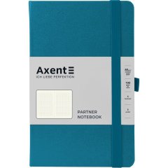 Книга записна Axent Partner, 96 аркушів, клітинка, синій індіго 8201-47-A