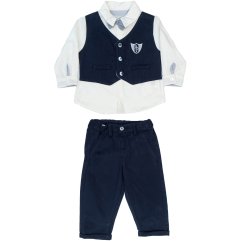 Комплект одягу Babydola 6 сорочка та штани темно-сині 40063
