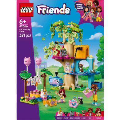 Конструктор День народження кота і будинок на дереві LEGO Friends 42666