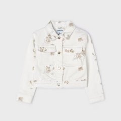 Куртка для девочки джинсовая 6D, р.98 Кремовый Mayoral 3472