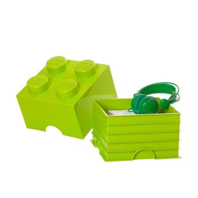 Чотирьохточковий зелений контейнер для зберігання Х4 Lego 40031220
