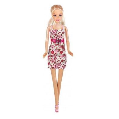 Лялька Ася А-стиль Білявка в квітковій сукні 35051