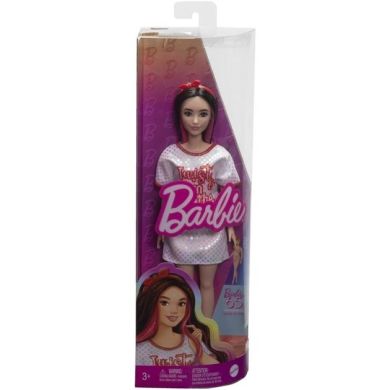 Лялька Barbie Модниця в блискучій сукні-футболці HRH12