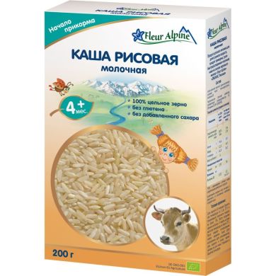 Молочна каша Fleur Alpine Organic рисова 200 г 4006303632159