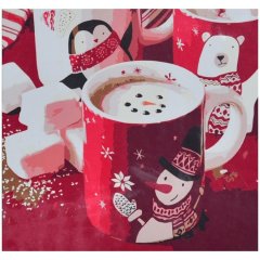 Набор для росписи по номерам Рождественская кружка со сладостями Strateg размером 40х40 см(SK063) STRATEG SK063