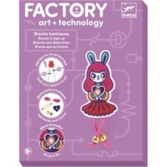 Набір для творчості DJECO Factory Брошка Дівчинка-кролик зі світлодіодом DJ09320