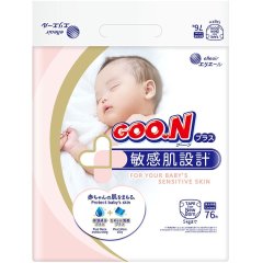 Подгузники GOO.N Plus для новорожденных до 5 кг (размер NB, на липучках, унисекс, 76 шт) 21000626