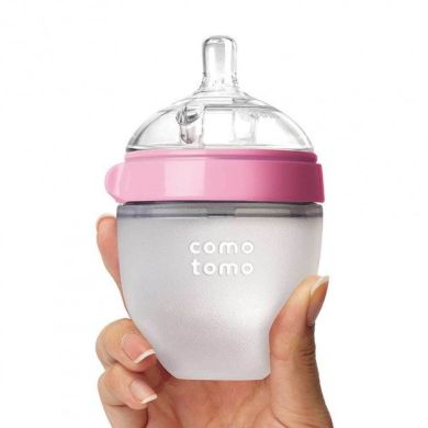 Пляшка для годування антиколькова Comotomo 150 мл Рожева 150P-EN, Рожевий