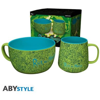 Подарунковий набір RICK AND MORTY Pattern Breakfast Set (Рік і Морті) BS0038