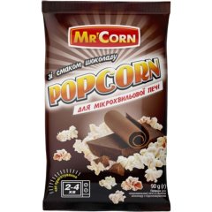 Попкорн Mr'Corn зі смаком шоколаду для МХП 90г Мr Corn 02MrC06
