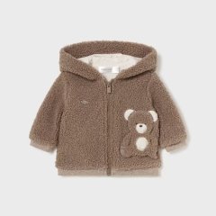 Толстовка с капюшоном из овчины на молнии 1F, 12M/80 Mayoral Т.тирамису 2.450