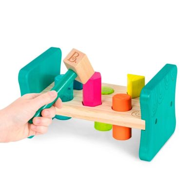 Розвивальна дерев'яна іграшка-сортер Battat Бум-бум BX1762Z