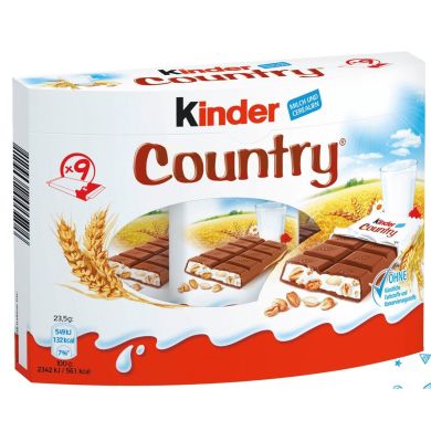 Шоколадные батончики Ferrero Kinder злаковые с молочной начинкой 212 г 125892