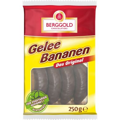 Шоколадні желейні цукерки банан Berggold 778080 4008468013729