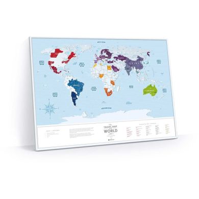 Скретч карта світу Travel Map Silver World (англійська мова), у тубусі 1DEA.me SW