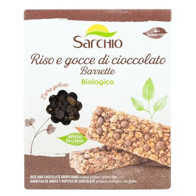 Снек из риса с добавлением шоколадной крошки «Sarchio» без глютена 80 г 4X20г 8003712009523