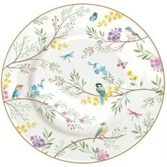 Тарілка з порцеляни, діаметр 19 см BIRDS MELODY POZZI MILANO I006R0944BIME