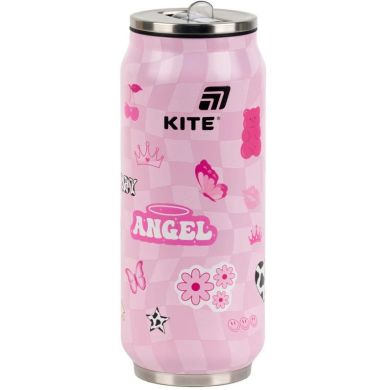 Термочашка с трубочкой, 500мл, Angel K25-1264-2