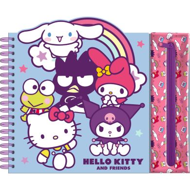 Тетрадь с заданиями Hello Kitty + карандаши и съемный чехол Kids Licensing HK50183