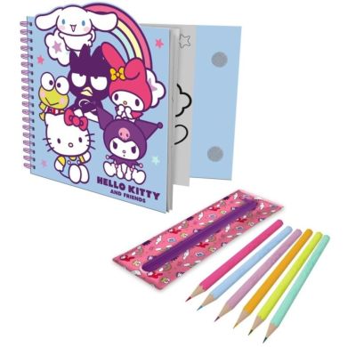 Тетрадь с заданиями Hello Kitty + карандаши и съемный чехол Kids Licensing HK50183